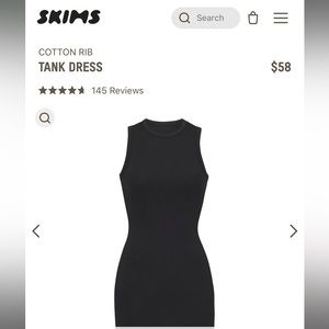 SKIMS COTTON RIB TANK DRESS